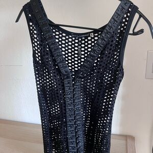 Dolce & Gabbana Black Eyelet Lace Top